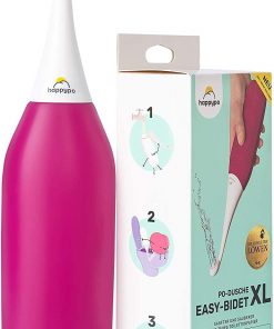 HappyPo Easy-Bidet (480ml, XL Himbeer (+50% Volumen))