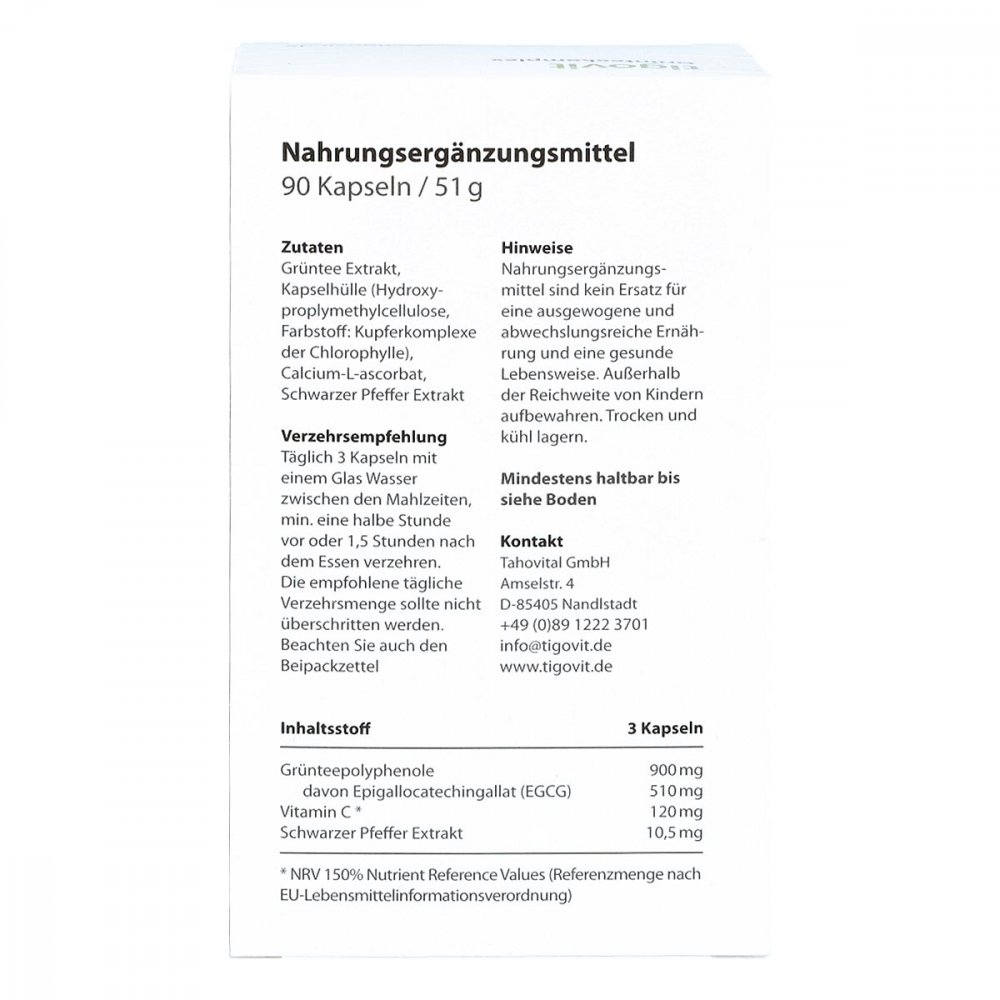 Tigovit Grünteekomplex Kapseln (90 stk) – Bild 2